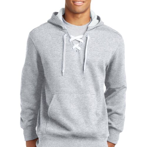 Cust-Lace Up Pullover Hooded Sweatshirt Thumbnail